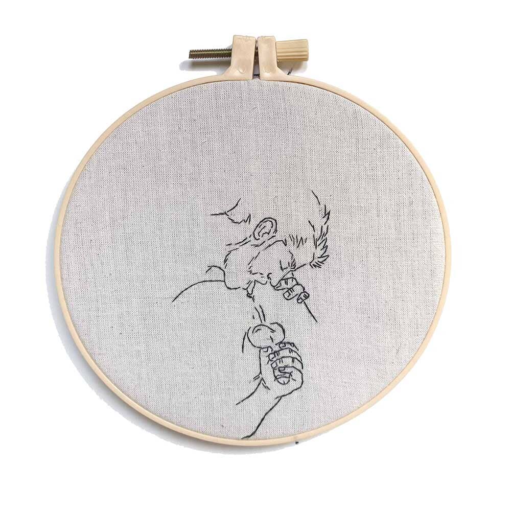 Rim and stroke original embroidery