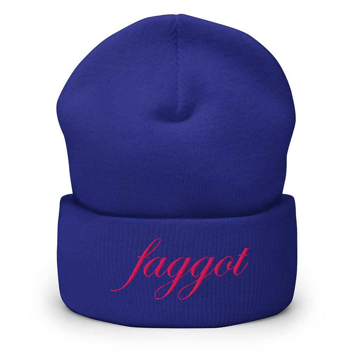 royal Blue beanie with &