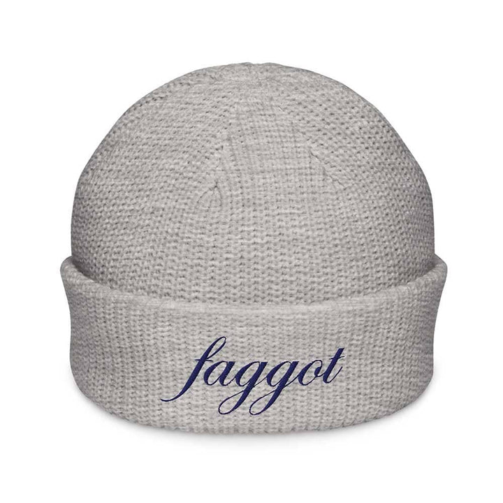 Gray beanie with &