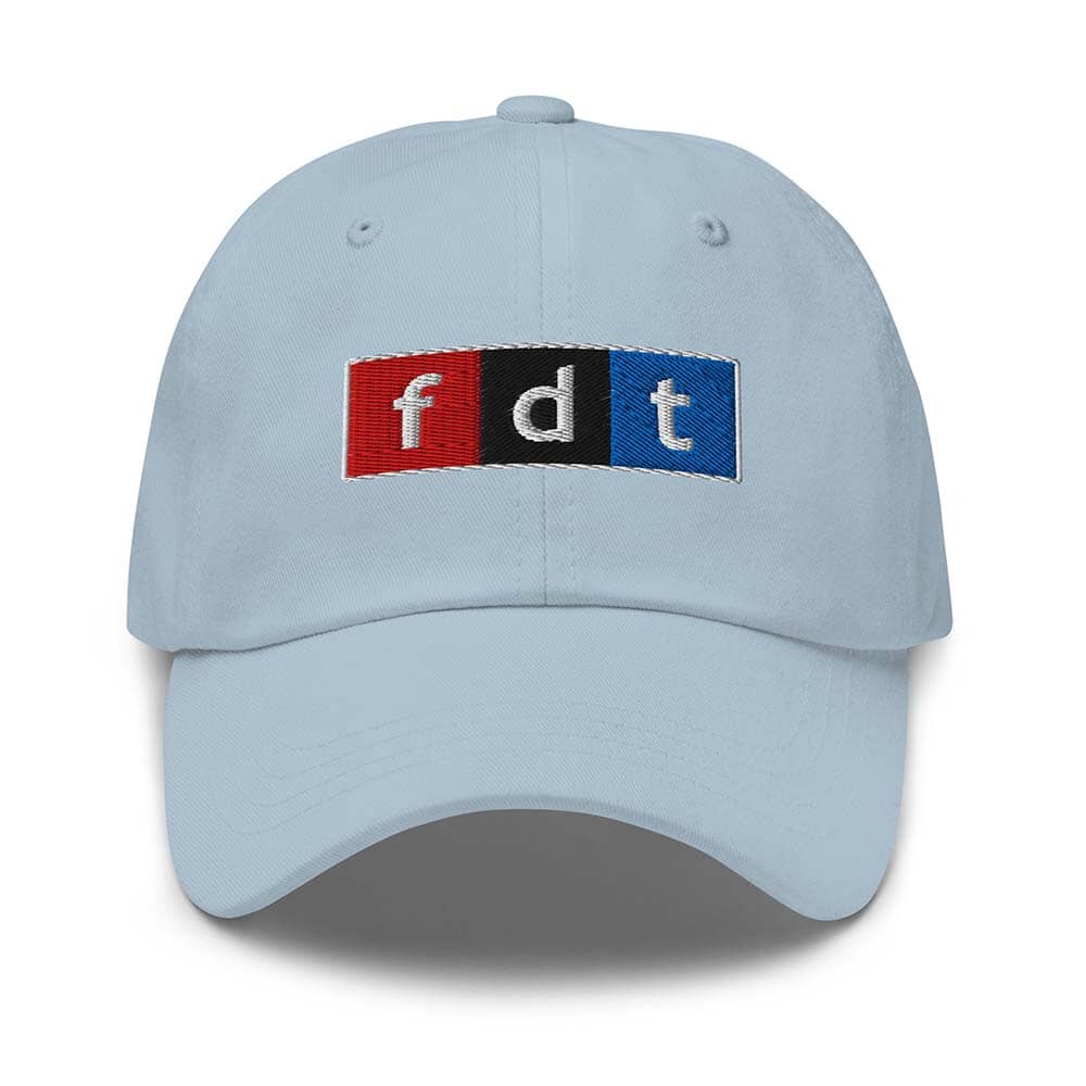 FDT dad hat light blue