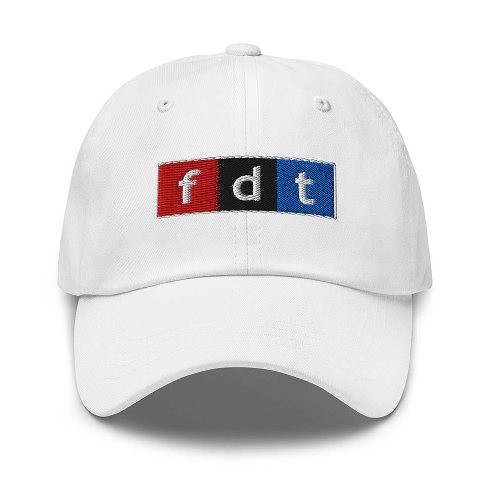 FDT dad hat white