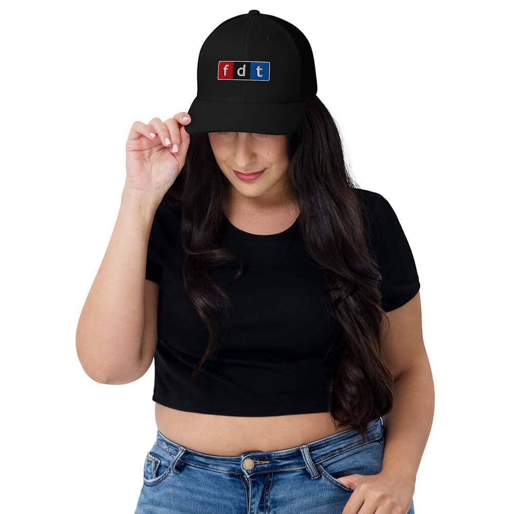 FDT trucker snapback black on woman