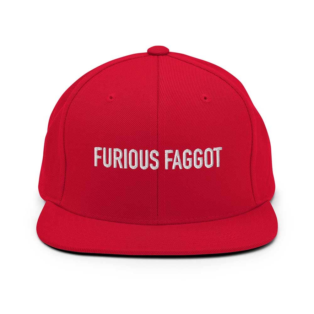 FURIOUS FAGGOT Flatbill 6-Panel Snapback Hat