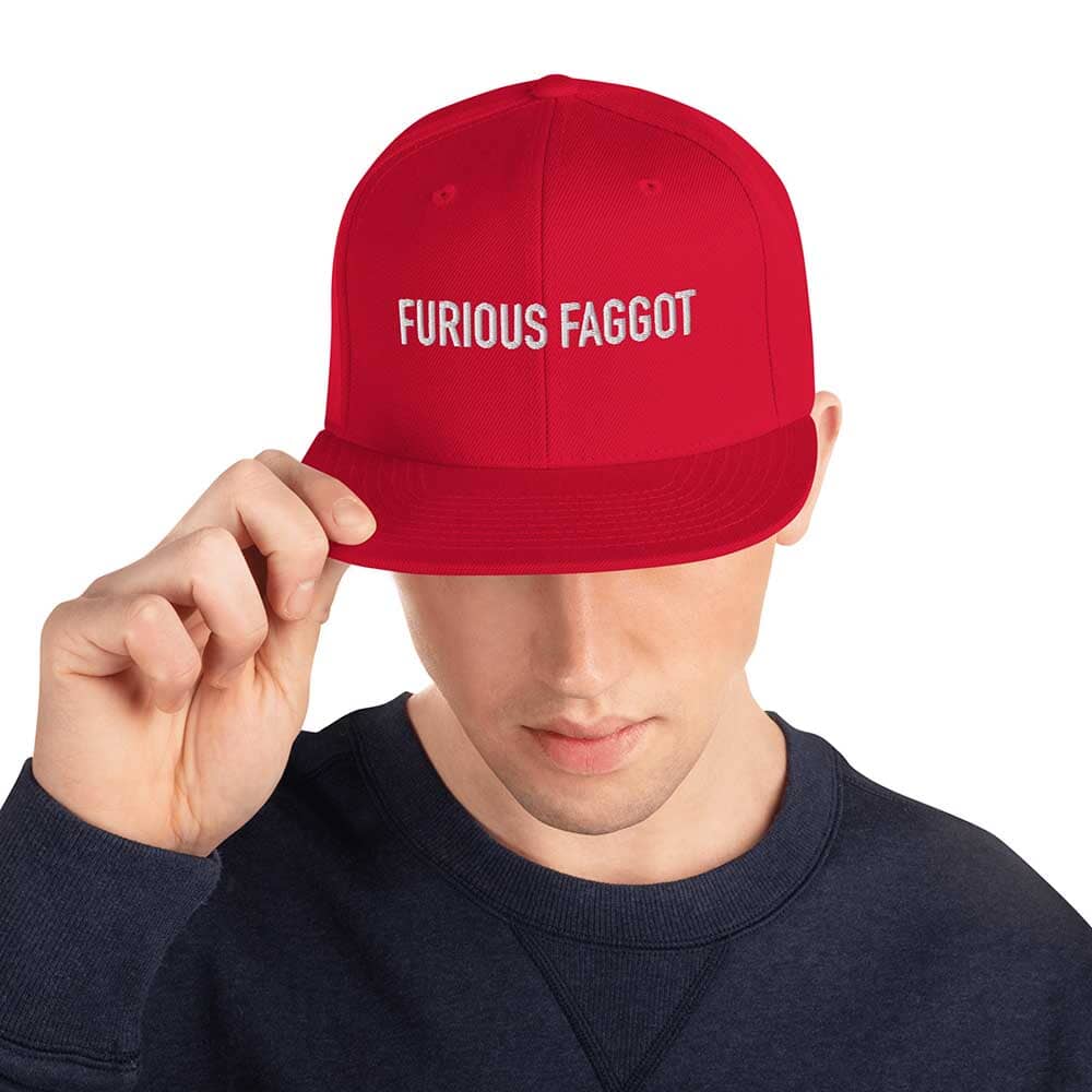 FURIOUS FAGGOT Flatbill 6-Panel Snapback Hat