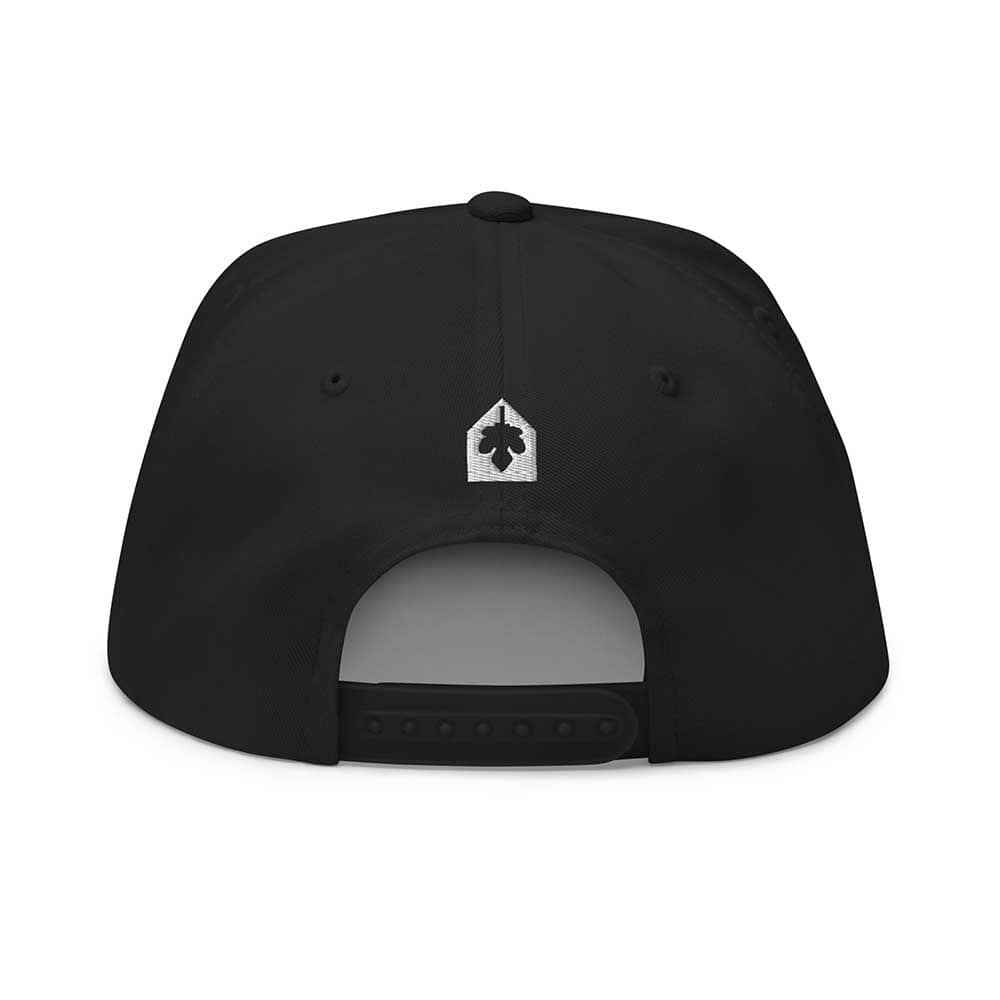 FURIOUS FAGGOT Flatbill 5-Panel Snapback Hat BLACK BACK