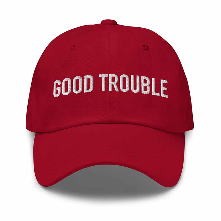 GOOD TROUBLE Trucker Mesh Snapback Hat red