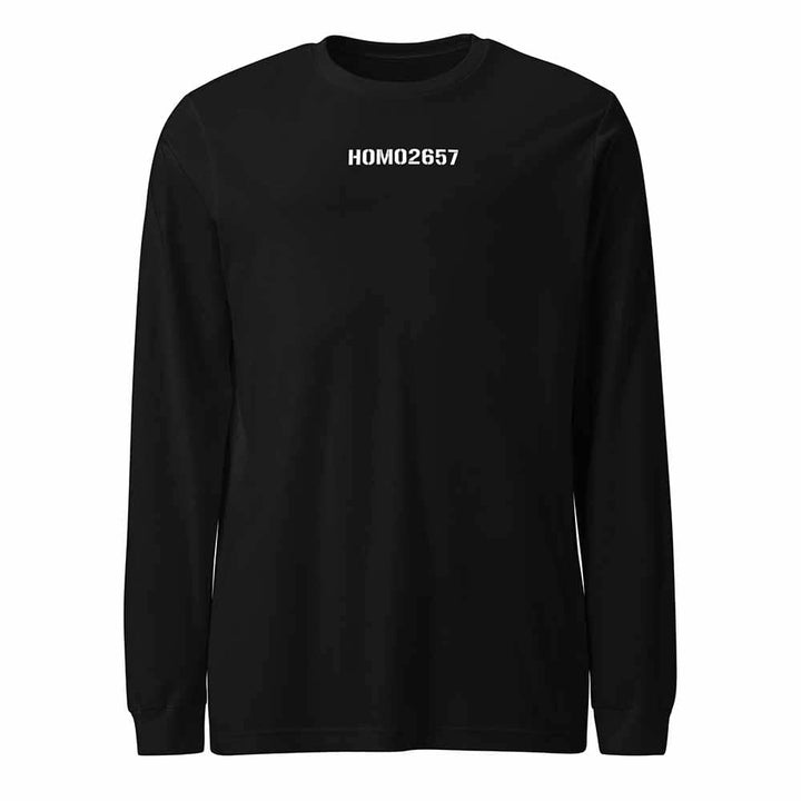 Black long-sleeve shirt with &