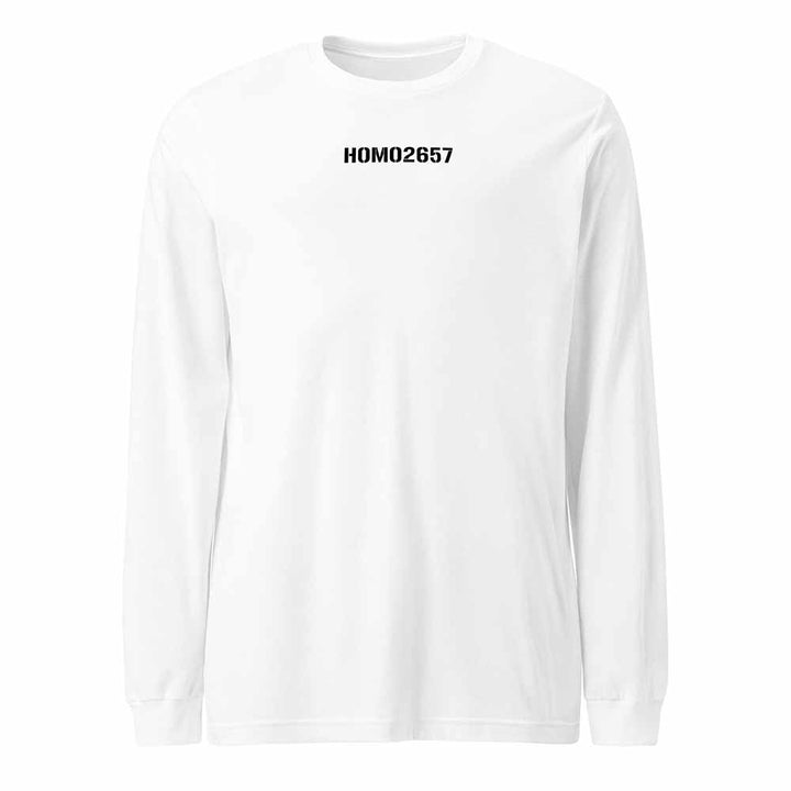 White long-sleeve shirt with &