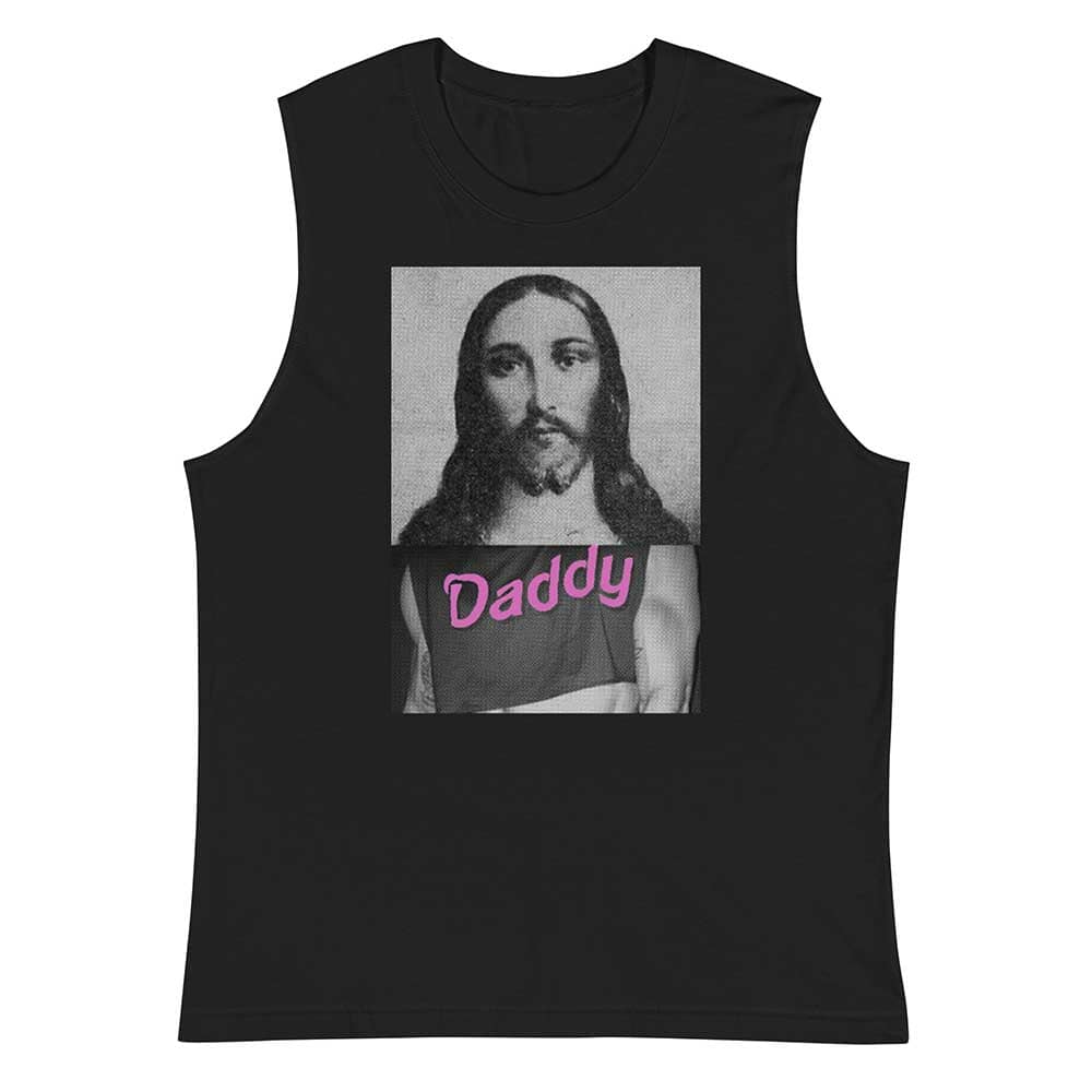 naropinosa jesus daddy sleeveless t-shirt adams nest black