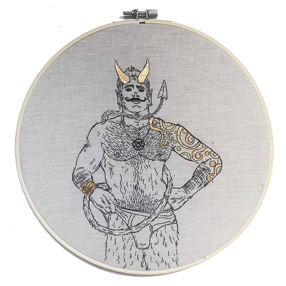 Horny Devil Original Embroidery