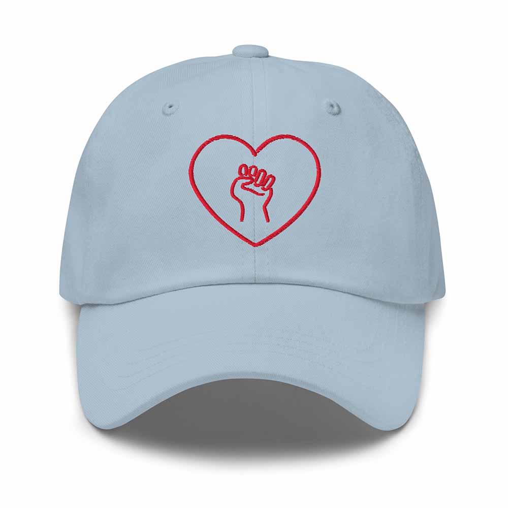 LOVE-AS-ACTIVISM-DAD-HAT-LIGHT-BLUE