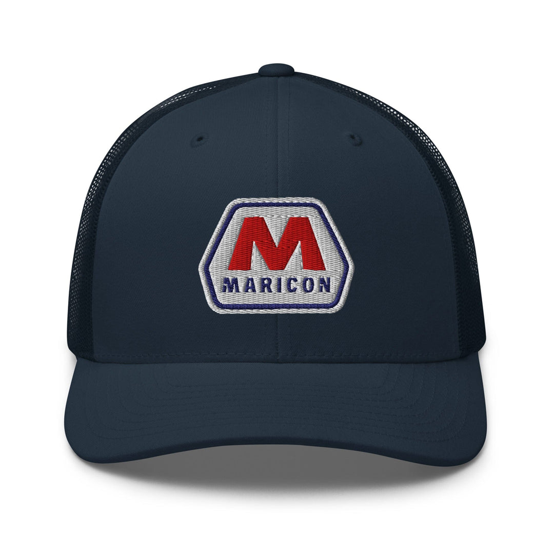 Maricon Retro Trucker Mesh Snapback Solid Navy Hat