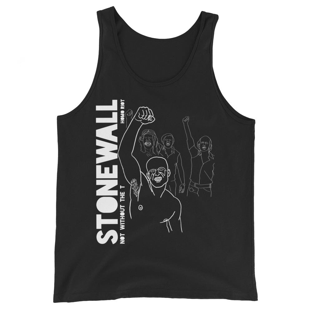 "No Stonewall without the T" HOMO RIOT Tank black