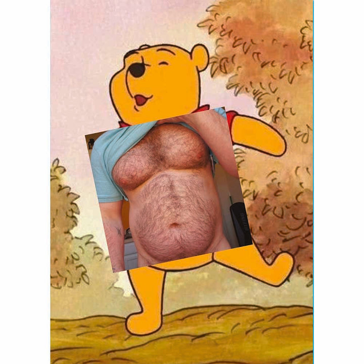 Naro Pinosa Big-bellied Pooh Bear Postcard