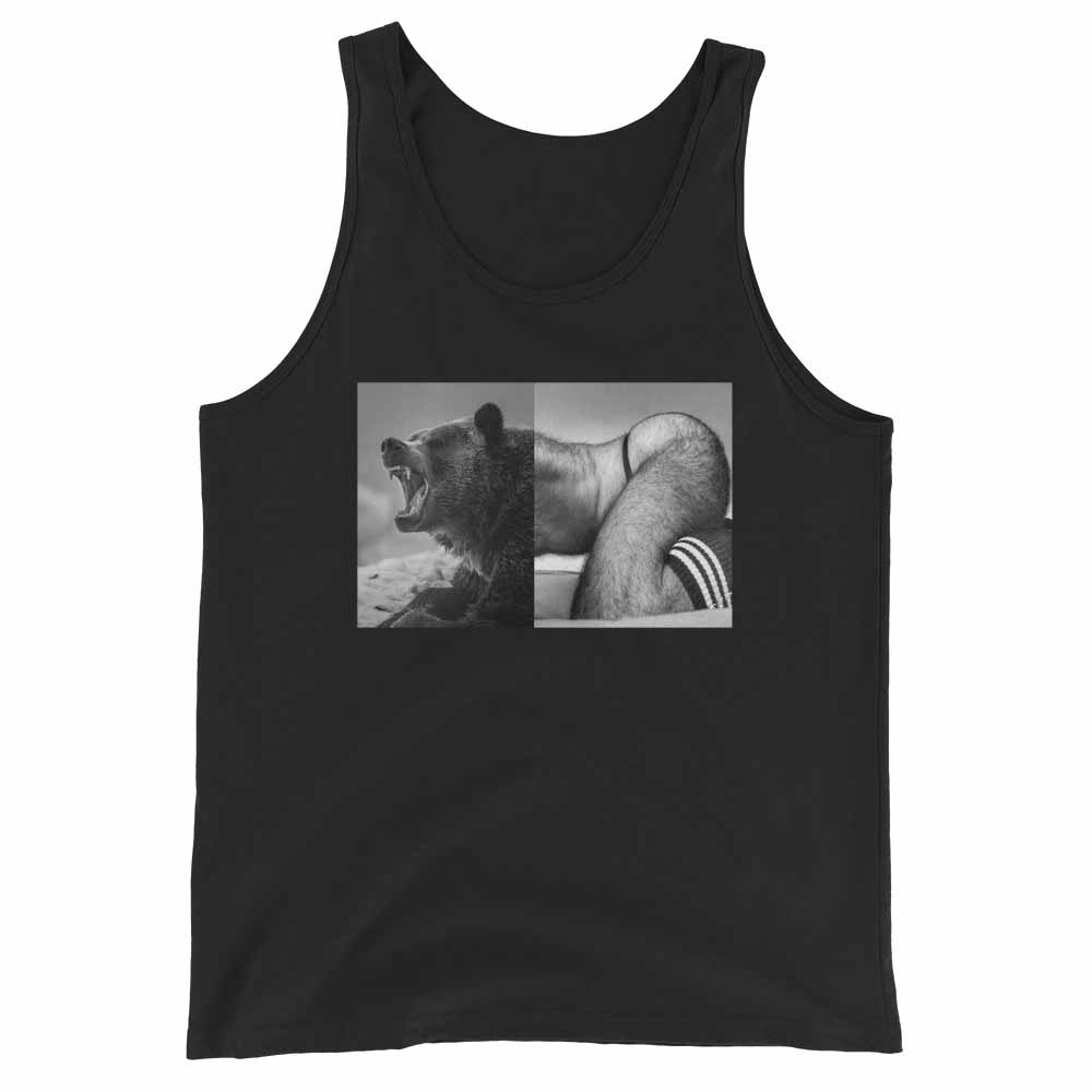 Naro Pinosa Growling Bear Black Tank