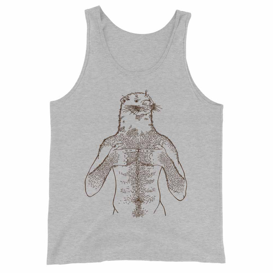 Otter Brown Print Tank by Brian Kenny