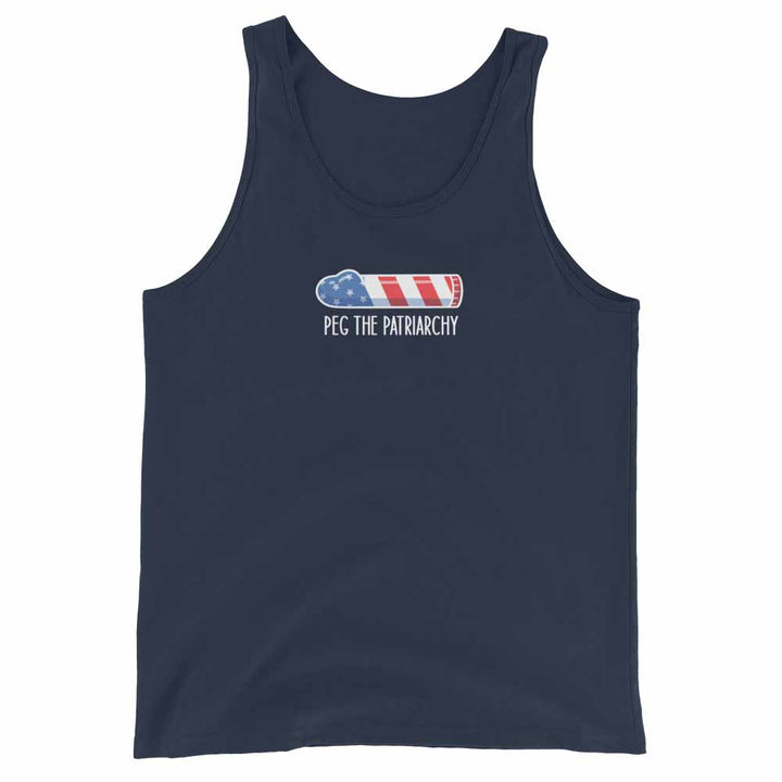 Peg the Patriarchy Tank navy