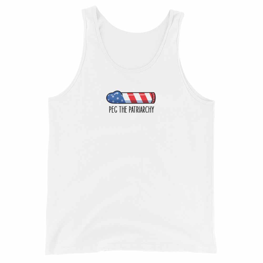 Peg the Patriarchy Tank white