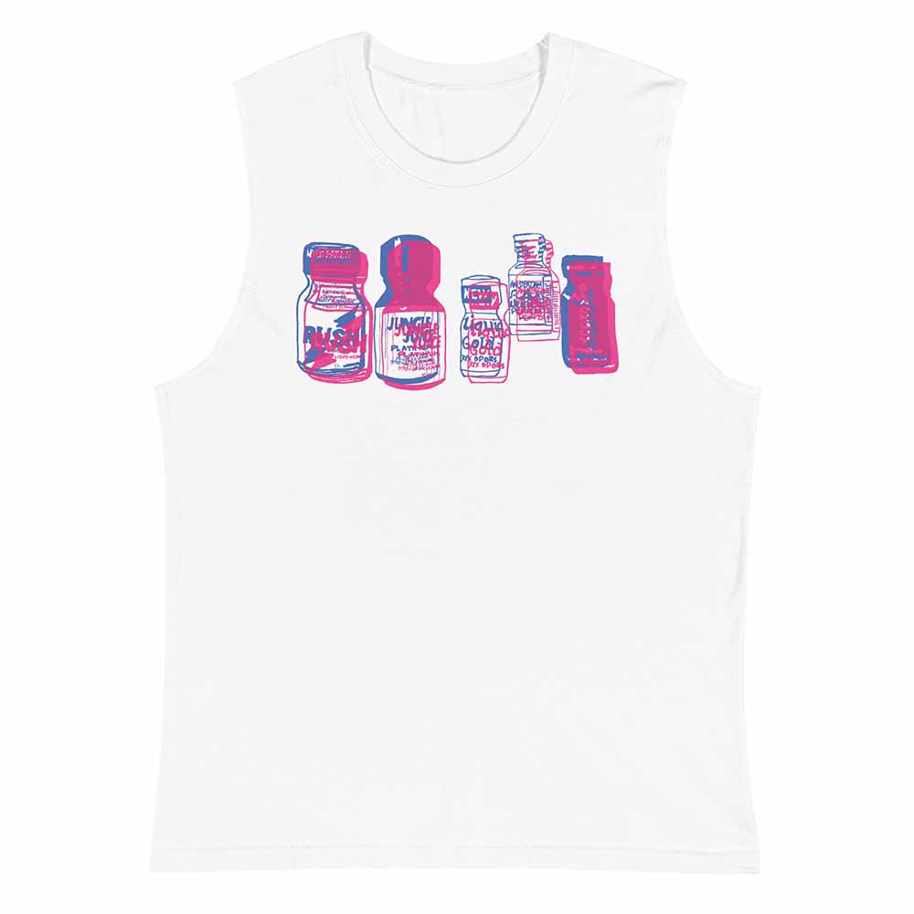 Poppers Sleeveless T-shirt white