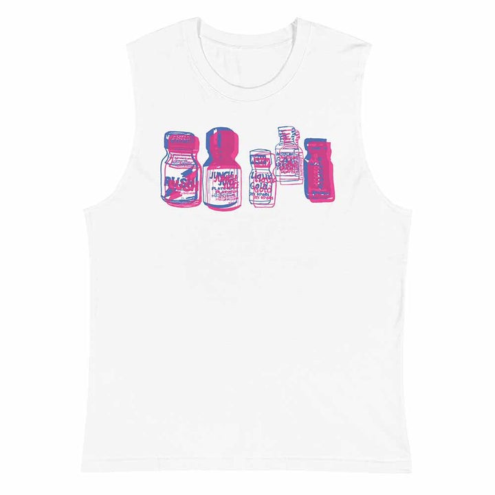 Poppers Sleeveless T-shirt white