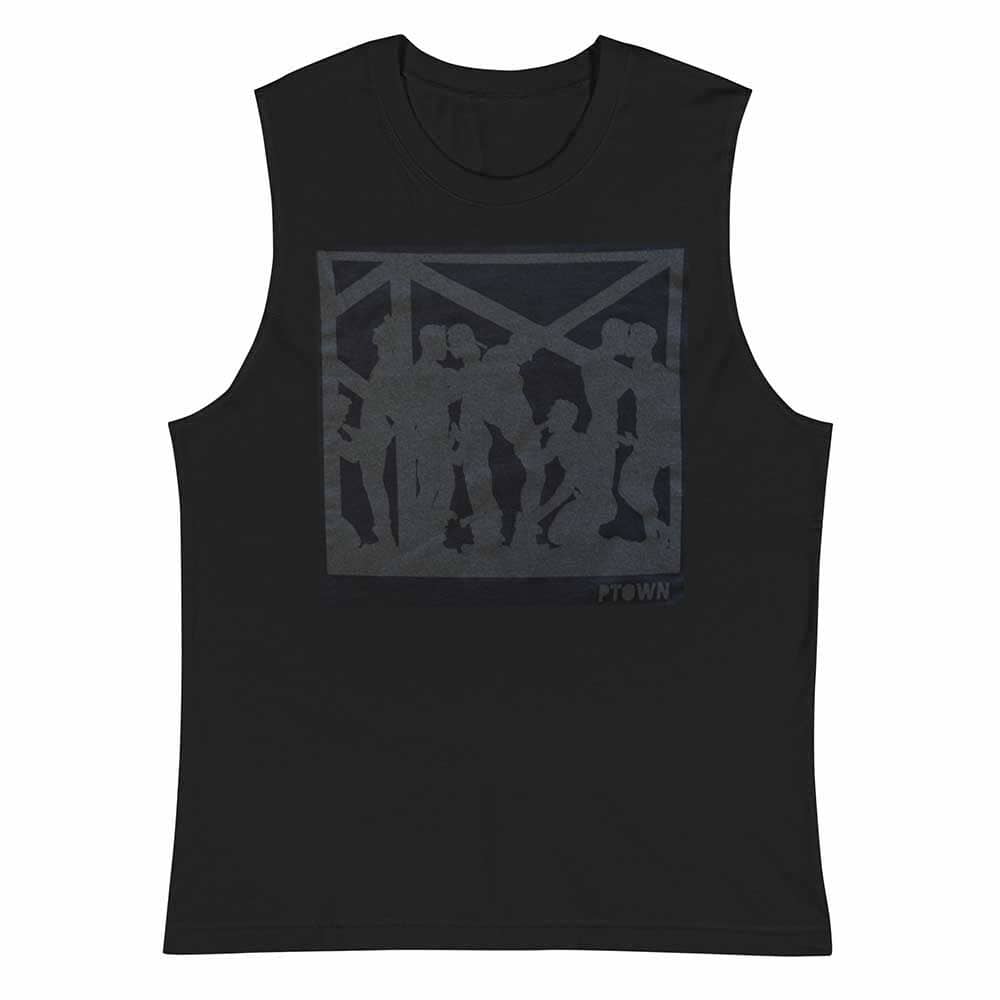 ptown dick dock silhouette graphic sleeveless t-shirt