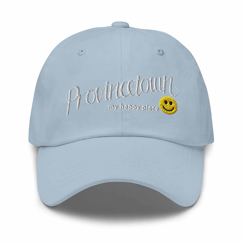 Provincetown My Happy Place Twill Dad Hat in LIGHT BLUE