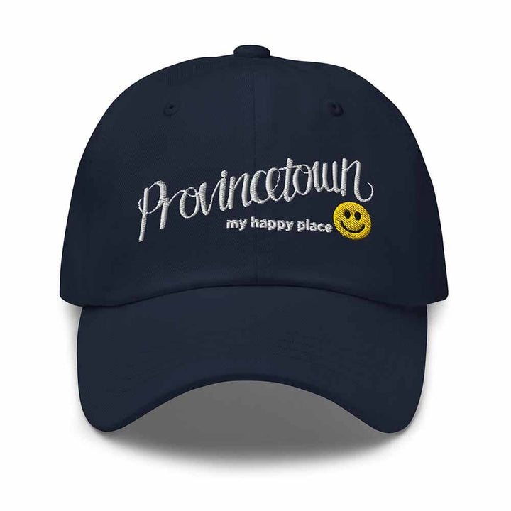 Provincetown My Happy Place Twill Dad Hat in navy