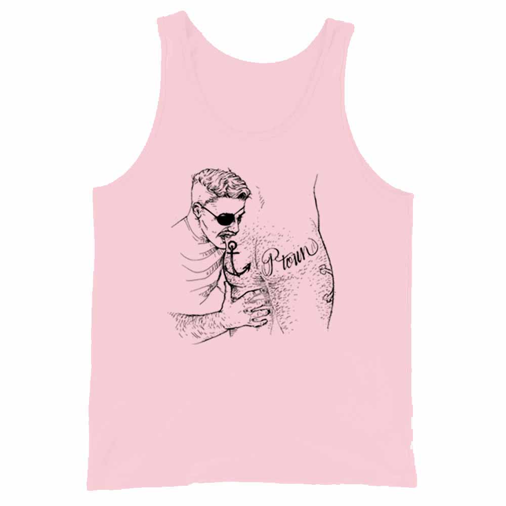 Pink ptown butt pirate graphic tank t-shirt
