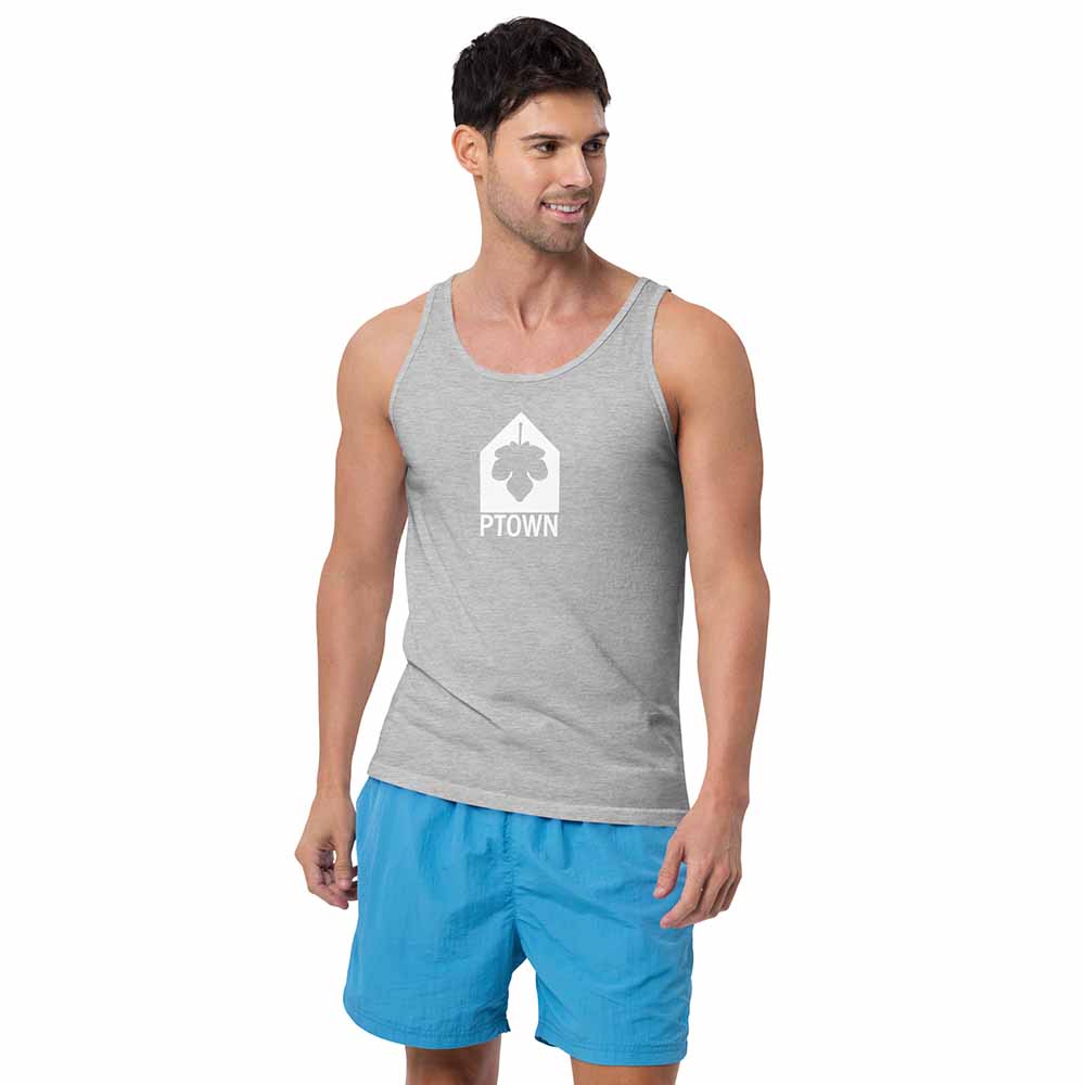 Ptown Icon Tank grey heather on man