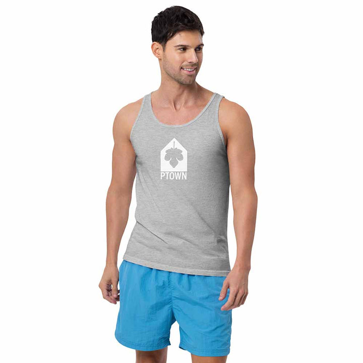 Ptown Icon Tank grey heather on man