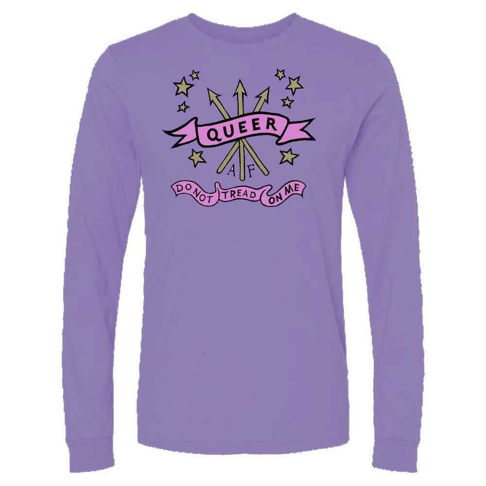 Lavender Blue  long sleeve Do Not Tread On Me Queer AF Graphic