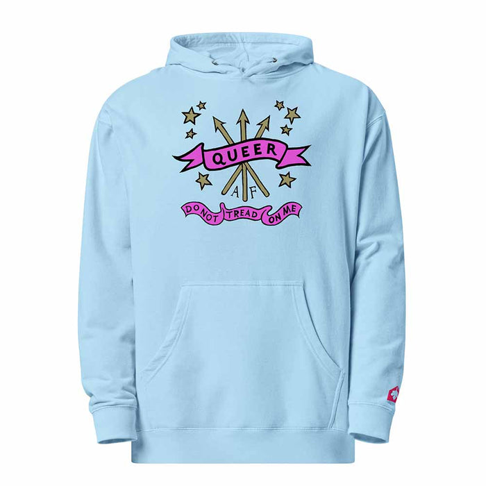 Do Not Tread On Me Queer AF Pullover Hooded Sweatshirt