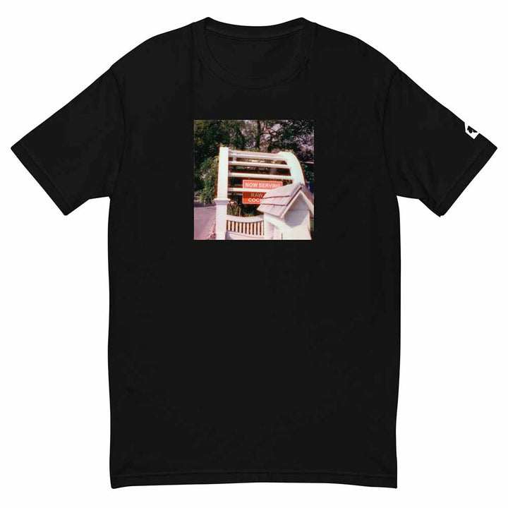 now serving raw cock black t-shirt