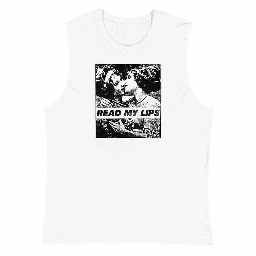 Read My Lips Vintage Women Sleeveless T-Shirt - Rainbow Railroad supporting Rainbow Railroad