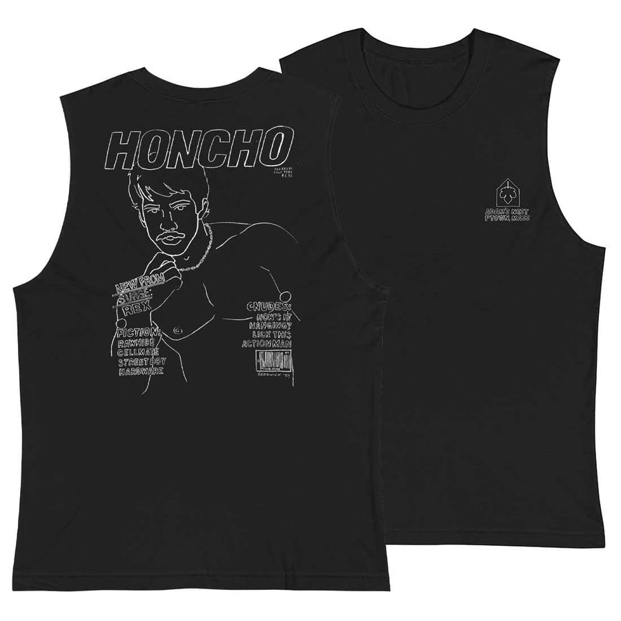 Honcho July 1985 Sleeveless T-Shirt by Andrew Sedgwick Guth