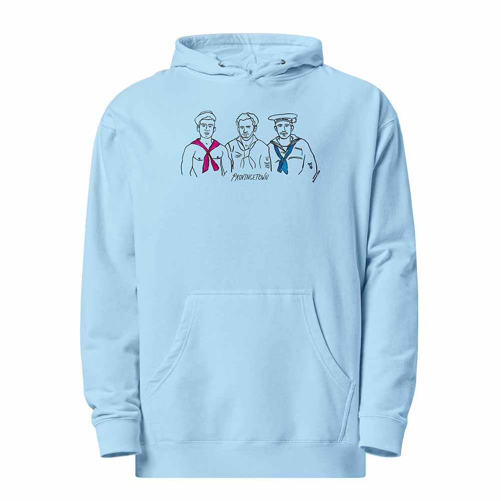 Seamen light blue Provincetown Hooded Sweatshirt