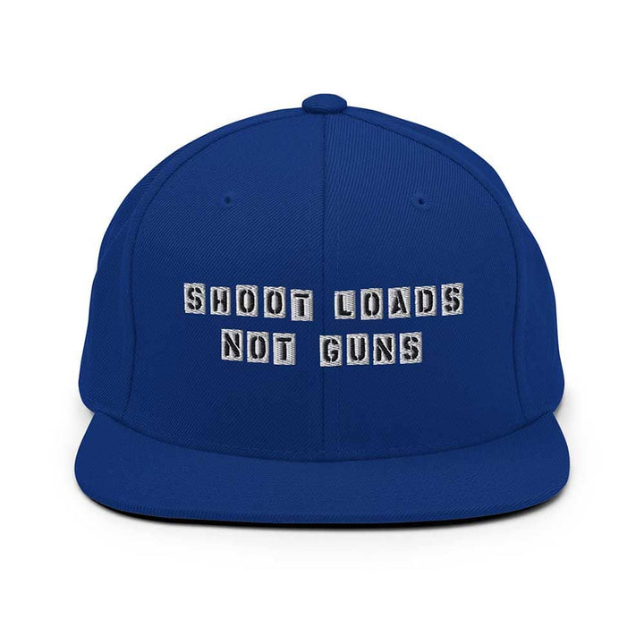 Blue cap with text &