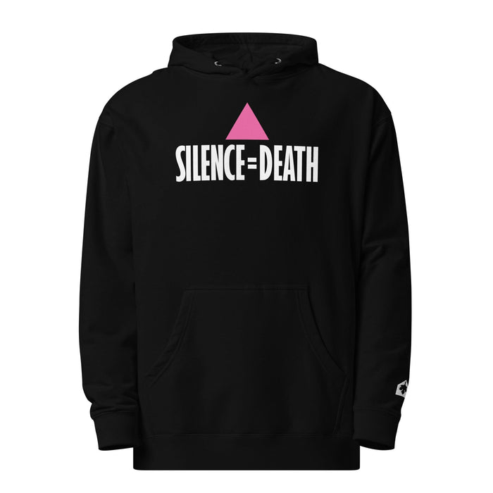 Silence = Death Black Hoodie - Ali Forney Center
