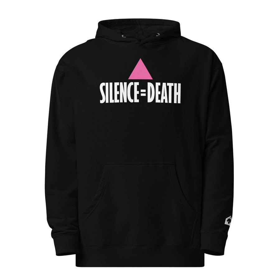 Silence = Death Black Hoodie - Ali Forney Center supporting Ali Forney Center