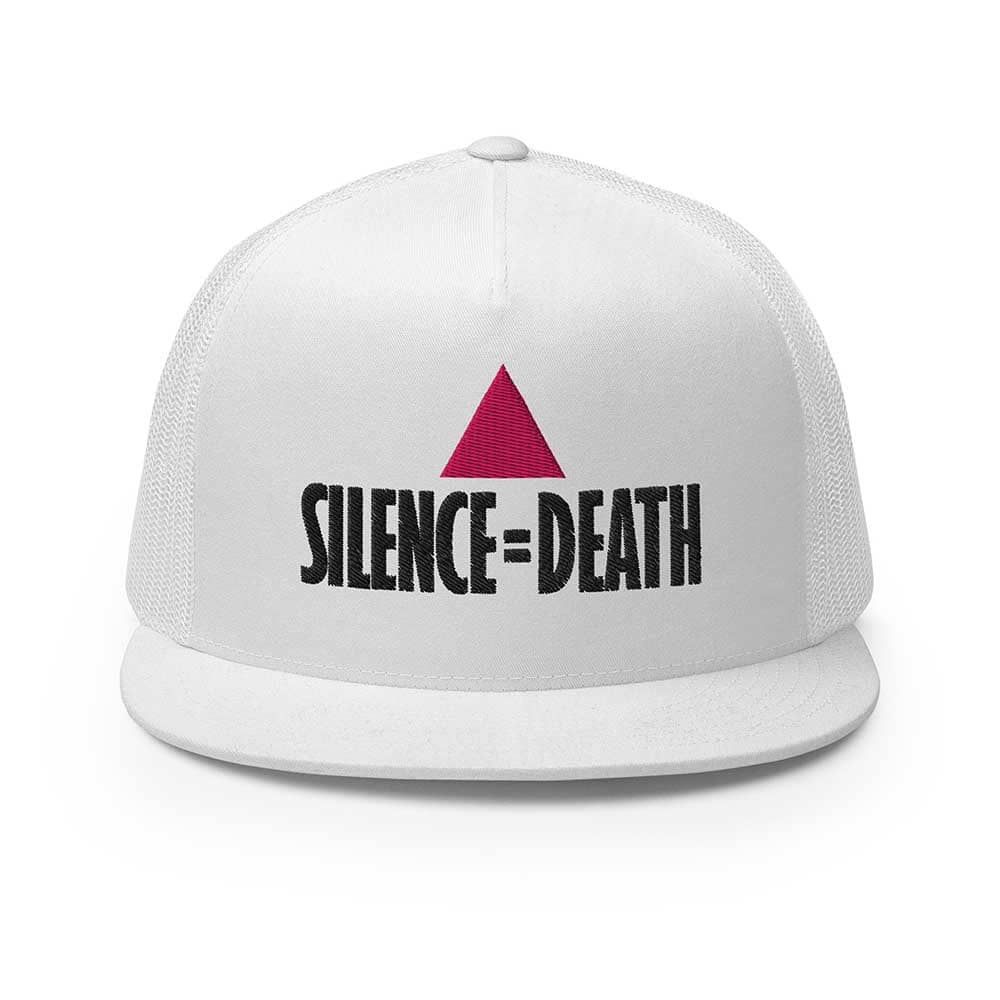 Silence = Death Mesh Flatbill  white