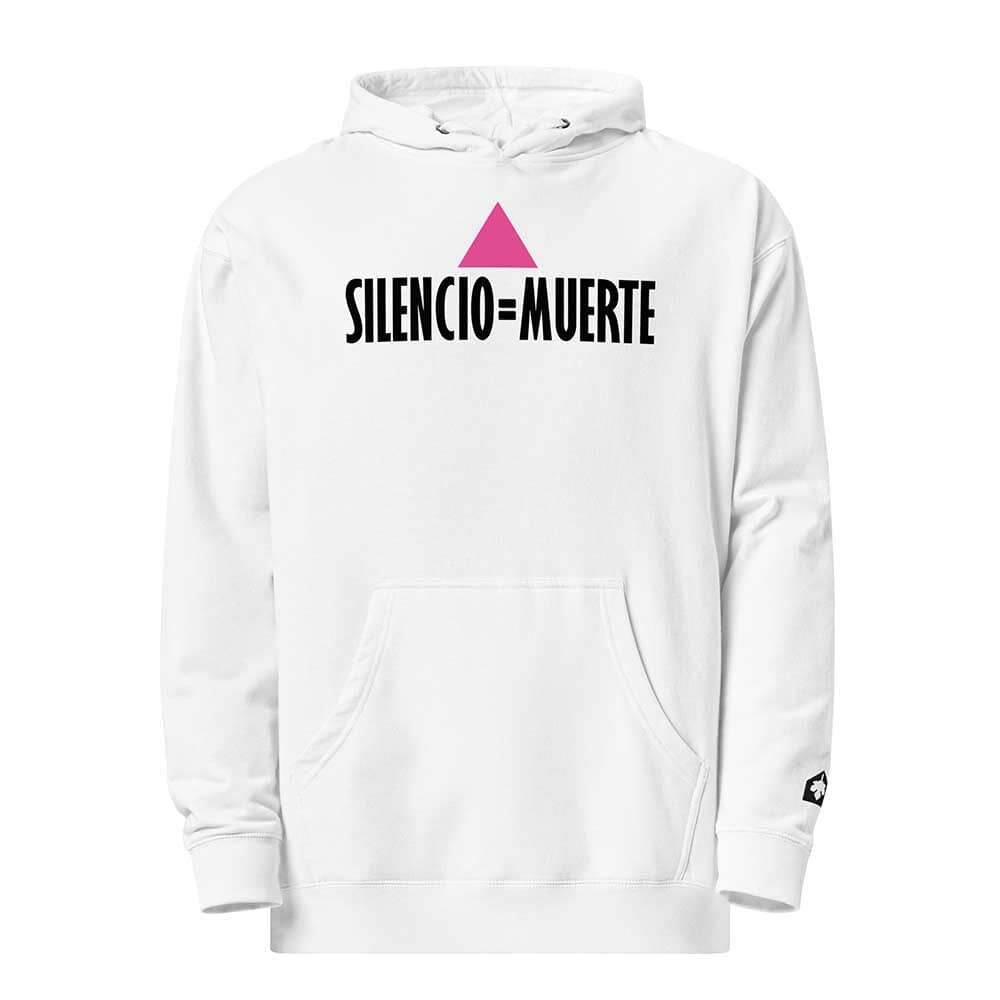Silencio = Muerte White Hoodie