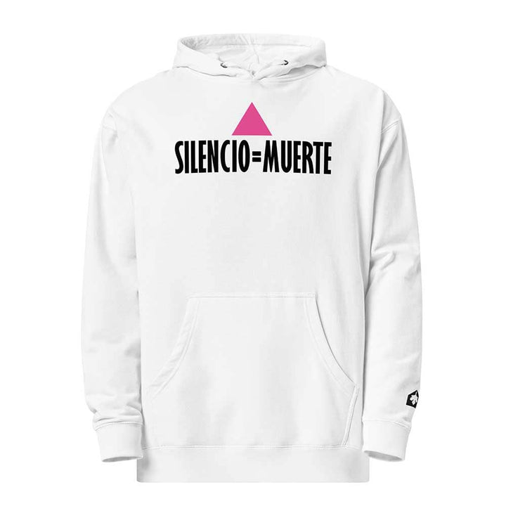 Silencio = Muerte White Hoodie