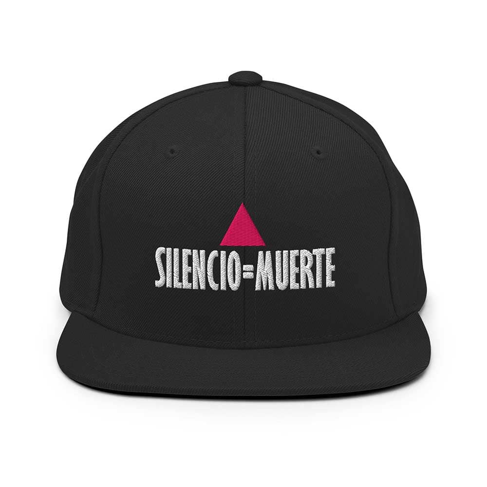 silencio equals muerte 6 panel wool flatbill