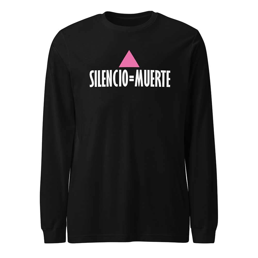 SILENCIO = MUERTE long sleeve black t-shirt