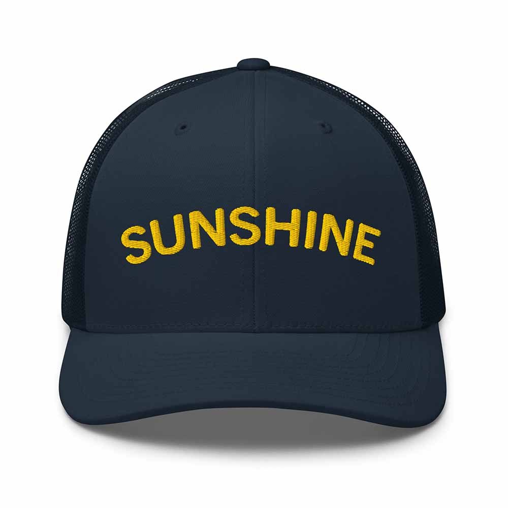 SUNSHINE Trucker Mesh Baseball Hat navy