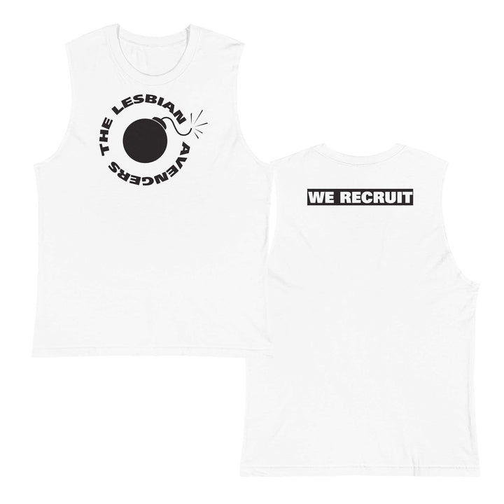 White sleeveless shirt with &