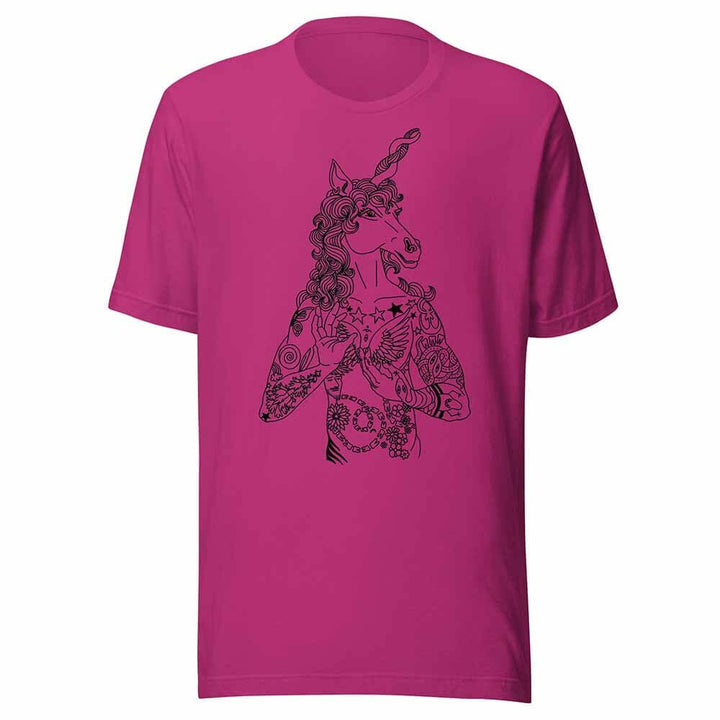 brian kenny unicorn graphic t-shirt berry