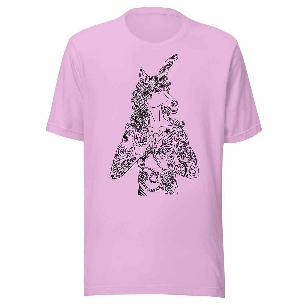 brian kenny unicorn graphic t-shirt lilac