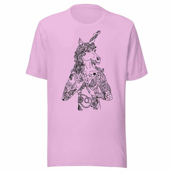 brian kenny unicorn graphic t-shirt lilac