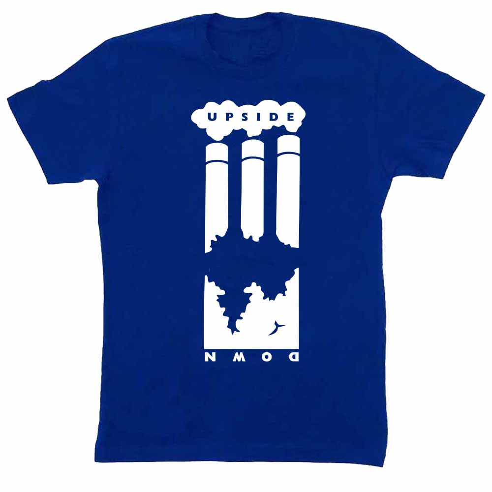 UPSIDE DOWN T-Shirt supporting Greenpeace Royal Blue